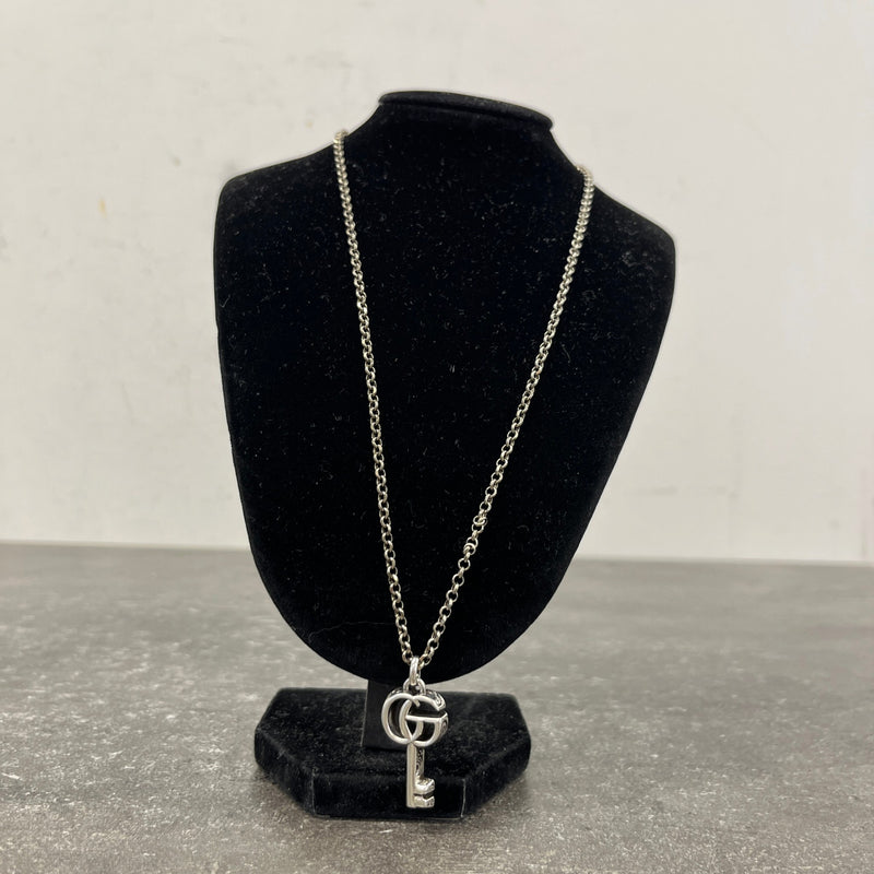Women's GG Marmont Key Pendant Necklace Silver