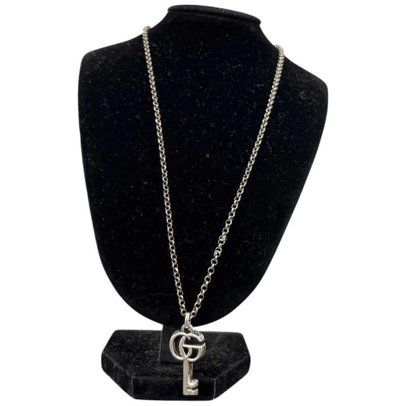 Women's GG Marmont Key Pendant Necklace Silver