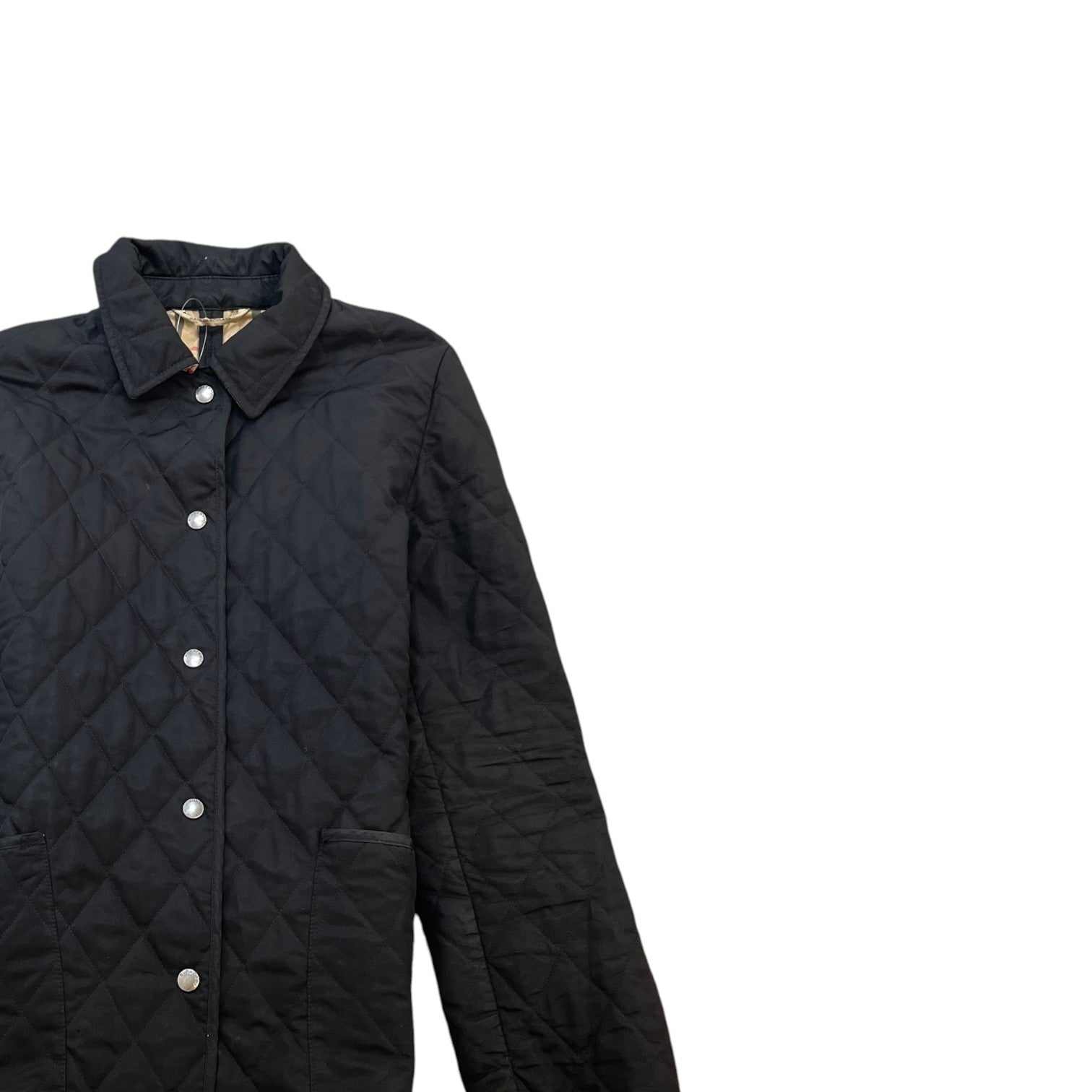 Women's Belted Quilted Jacket Black Size XS - Photo 3