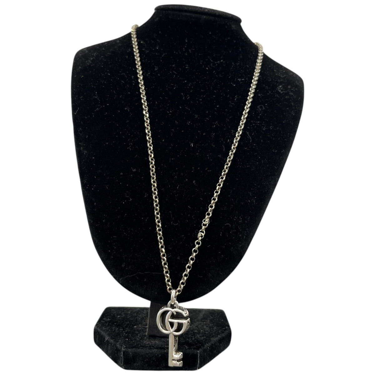 Women's GG Marmont Key Pendant Necklace Silver - Photo 4