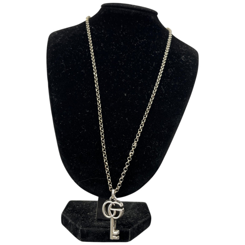 Women's GG Marmont Key Pendant Necklace Silver