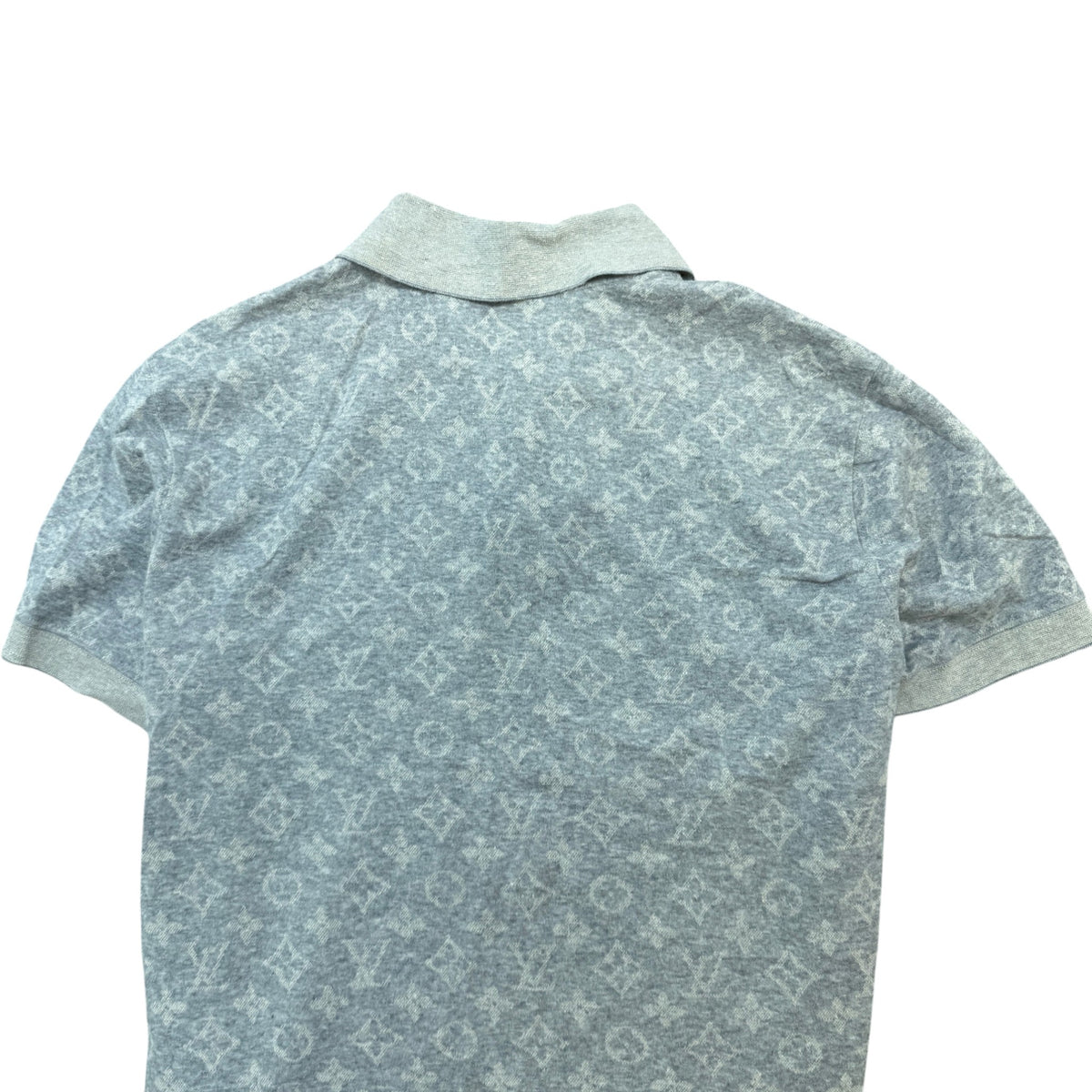 Men's Monogram Polo Shirt Grey Size M - Photo 4