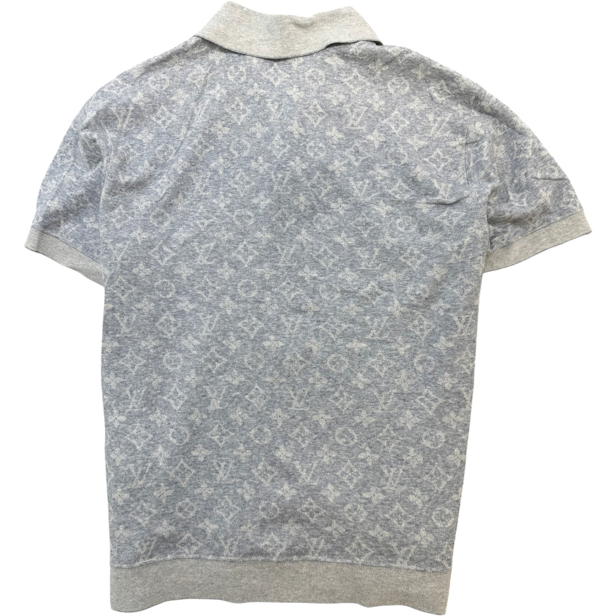 Men's Monogram Polo Shirt Grey Size M - Photo 2