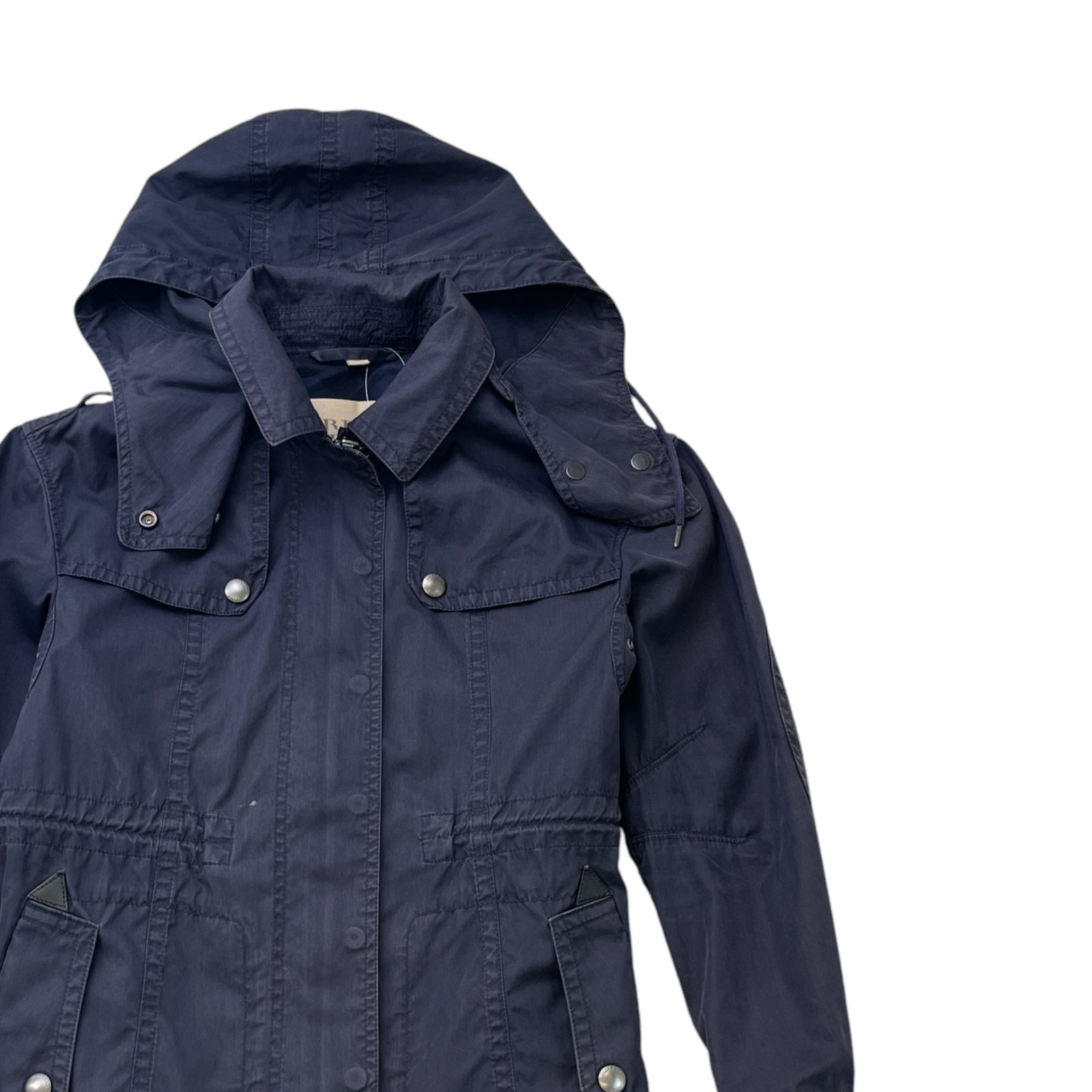Women's Hooded Trench Jacket Navy Size IT 38 / UK 6 - Photo 3