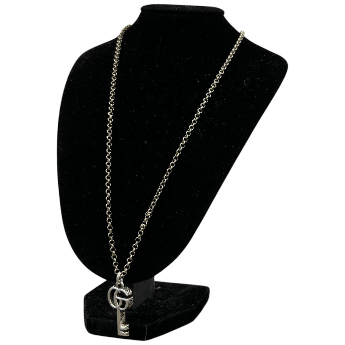 Women's GG Marmont Key Pendant Necklace Silver - Photo 6