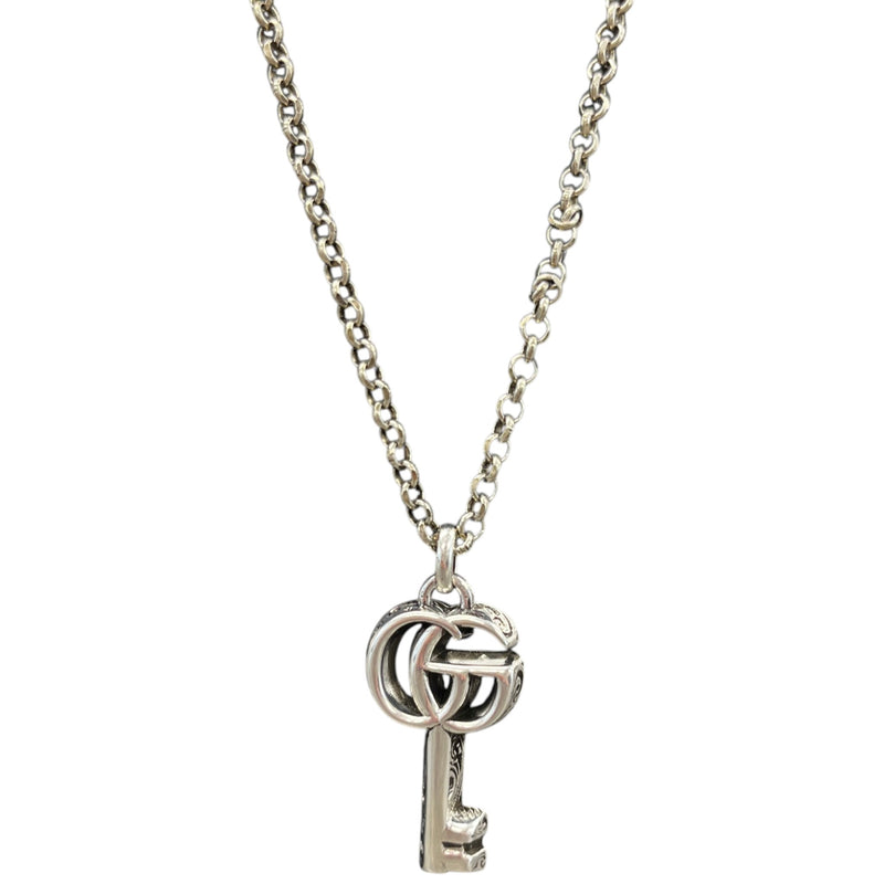 Women's GG Marmont Key Pendant Necklace Silver