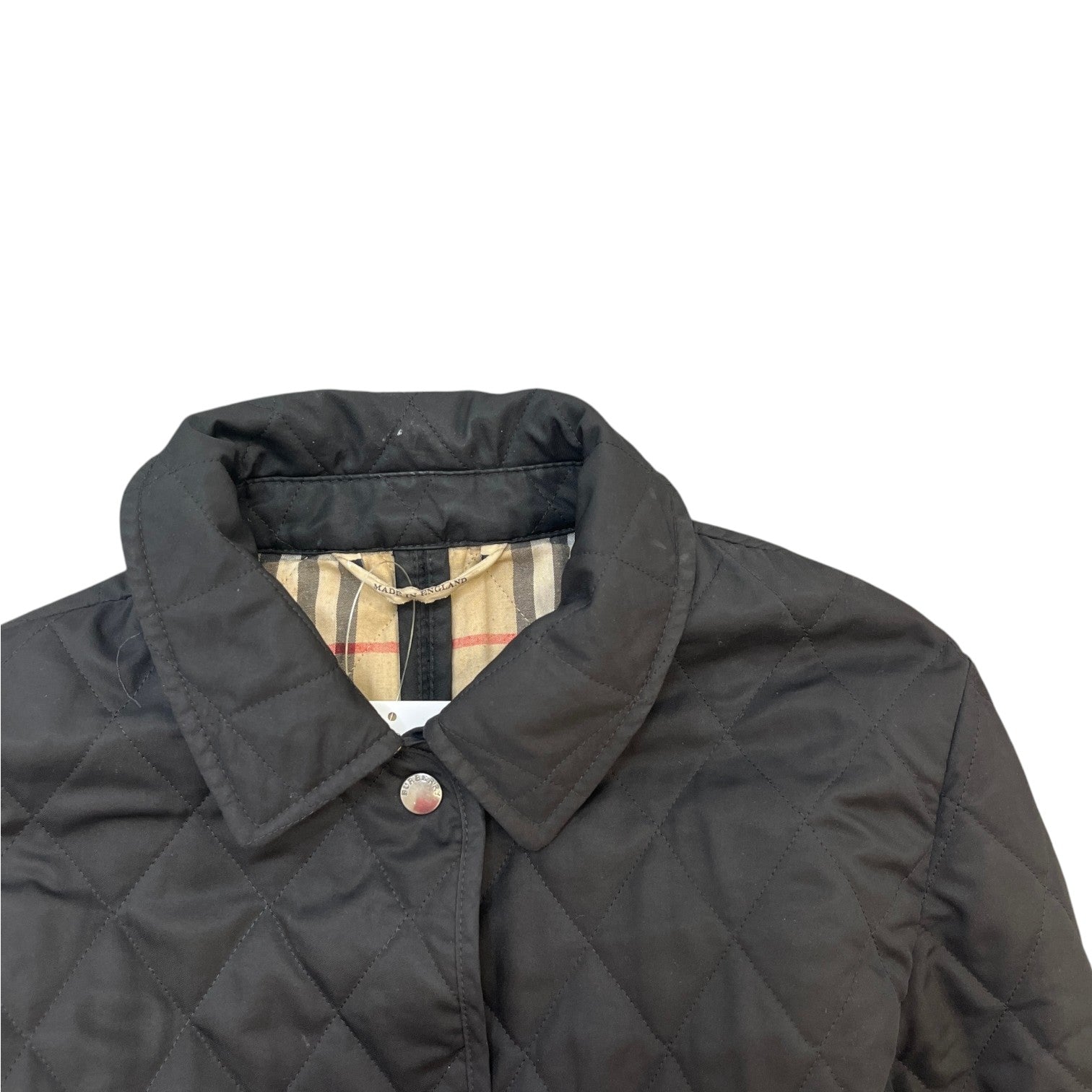 Women's Belted Quilted Jacket Black Size XS - Photo 5
