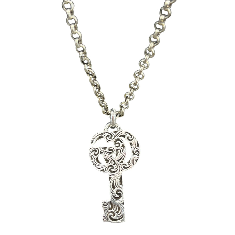 Women's GG Marmont Key Pendant Necklace Silver