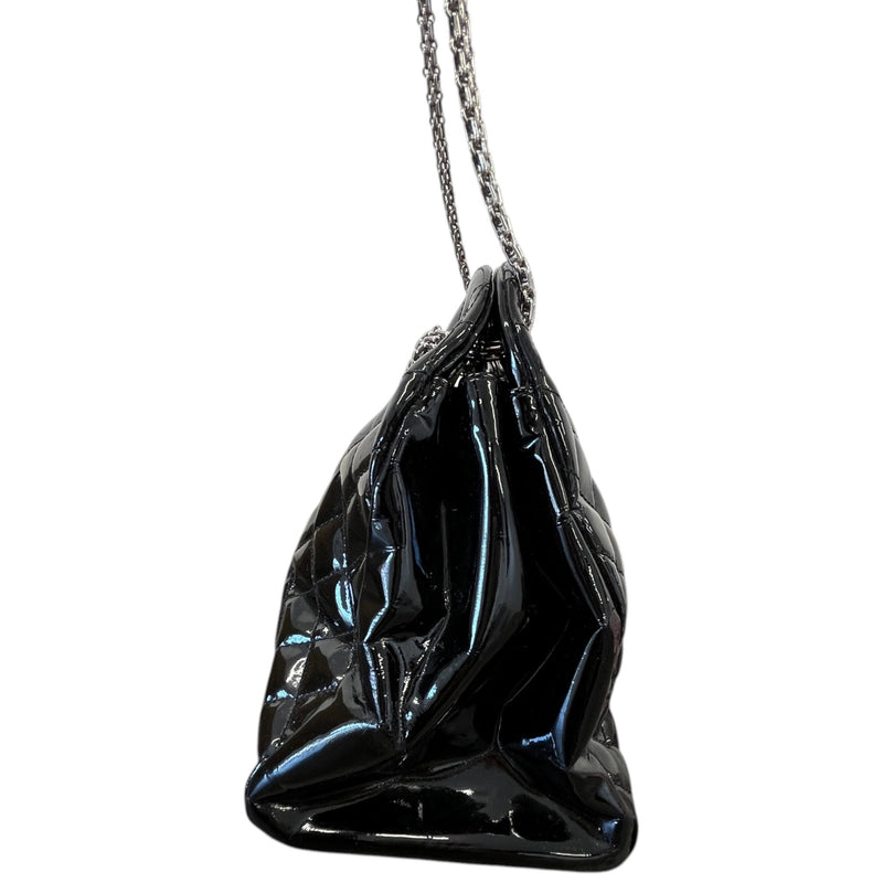 Women's Medium Just Mademoiselle Bowler Patent Bag Black