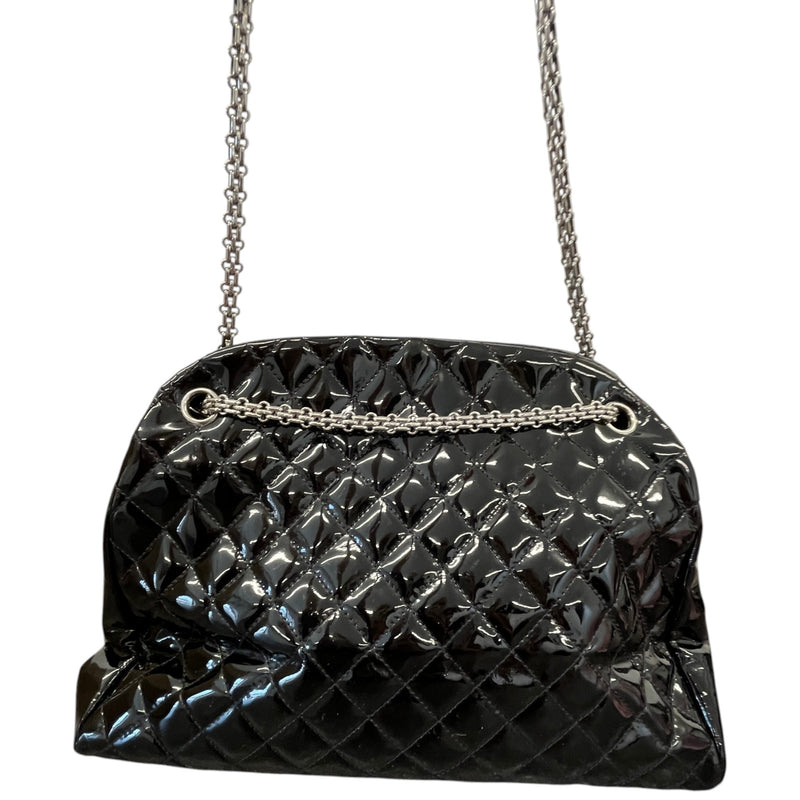 Women's Medium Just Mademoiselle Bowler Patent Bag Black