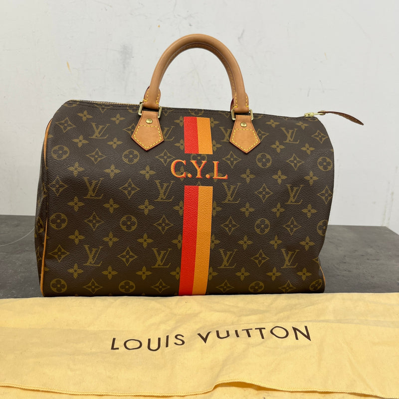 Women's Mon Monogram Speedy 35 Bag Brown