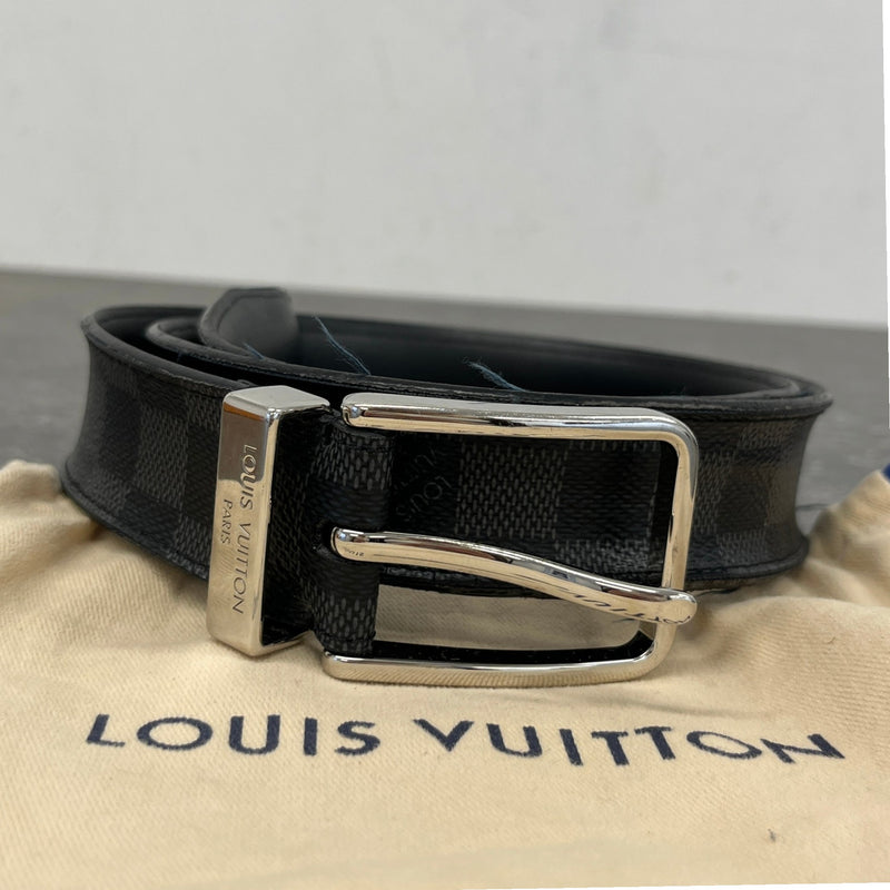 Men's Damier Graphite Pont Neuf 35MM Belt Black Size 30"