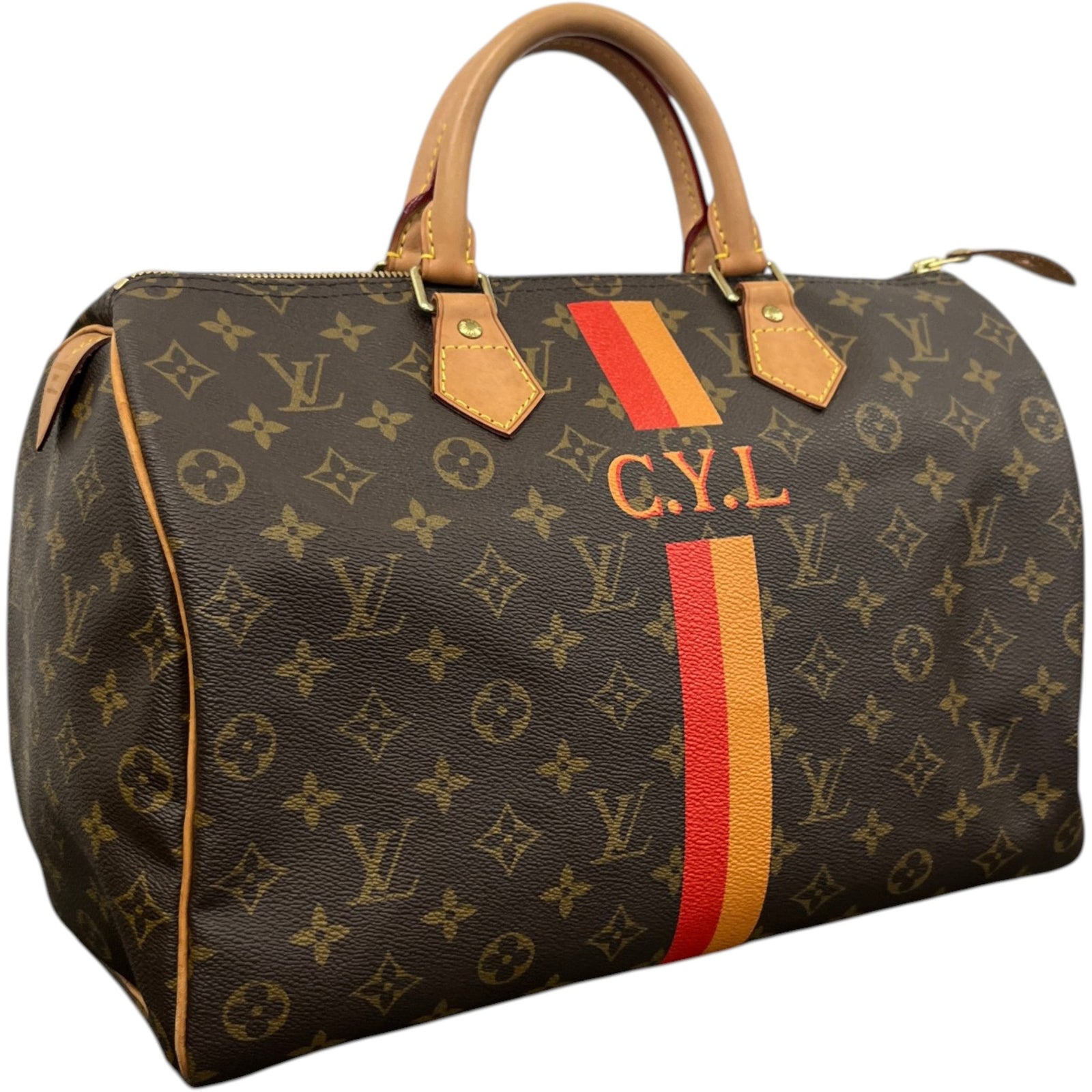 Women's Mon Monogram Speedy 35 Bag Brown - Photo 5