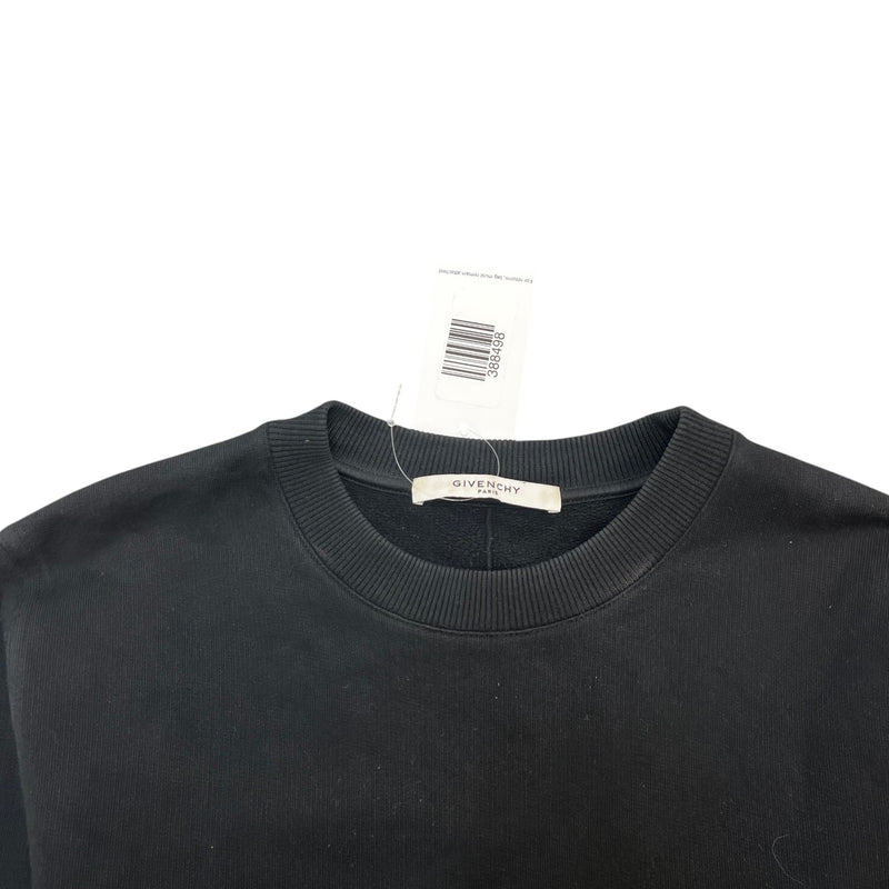 Men's Rottweiler Print Sweatshirt Black Size S