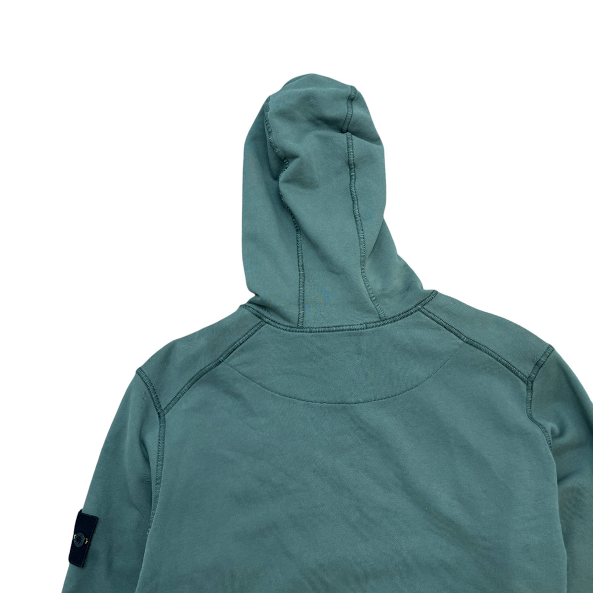 Men's Applique Logo Hoodie Khaki Size S - Photo 4