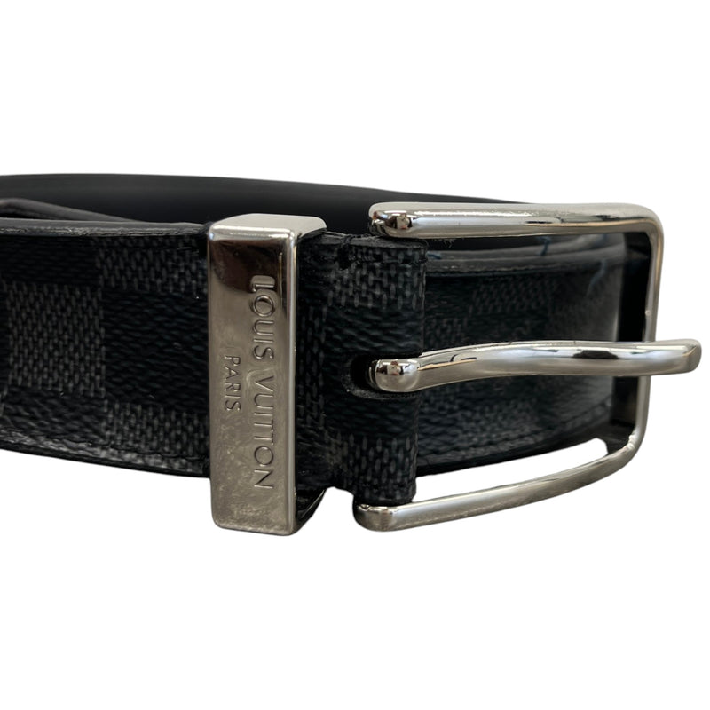 Men's Damier Graphite Pont Neuf 35MM Belt Black Size 30"