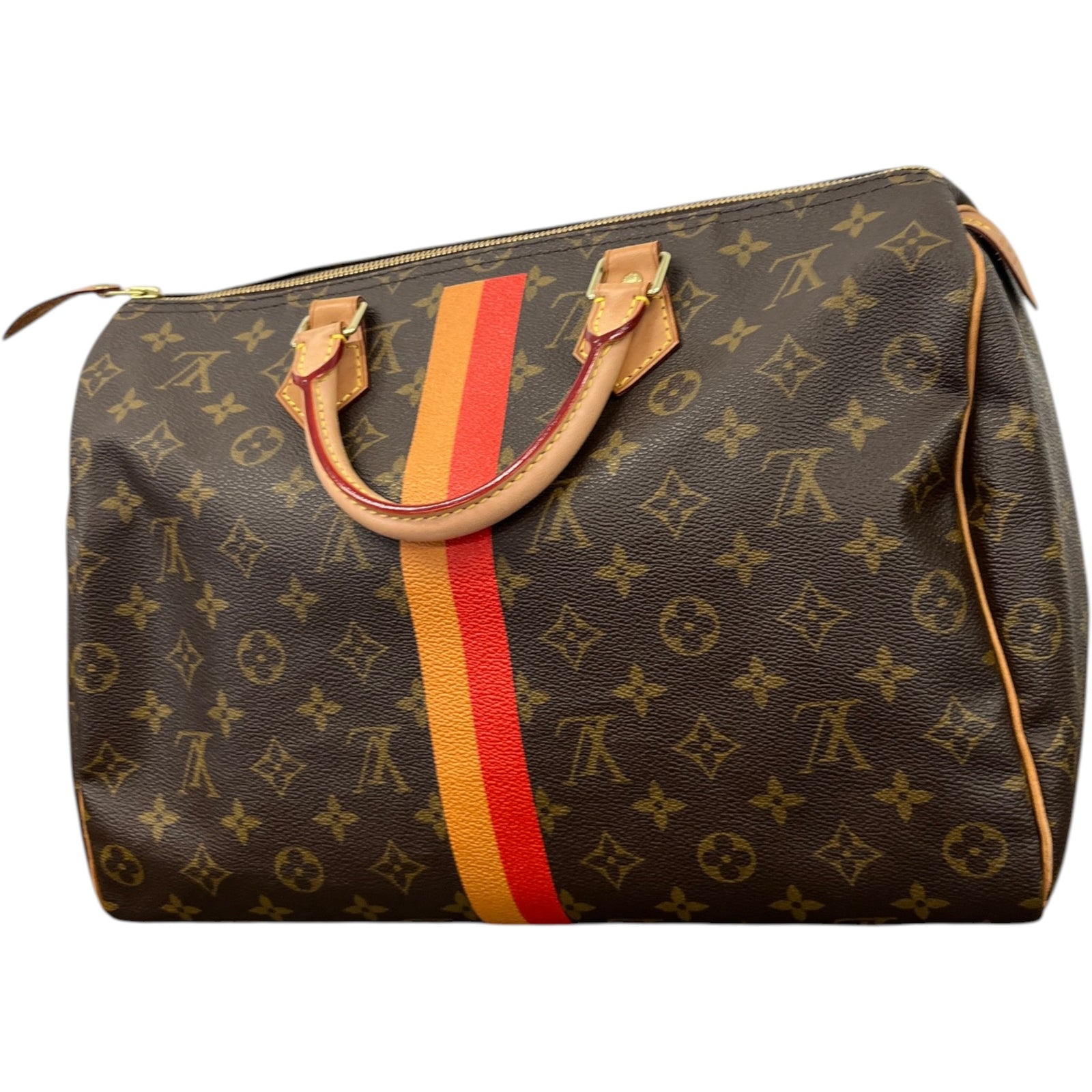 Women's Mon Monogram Speedy 35 Bag Brown - Photo 8