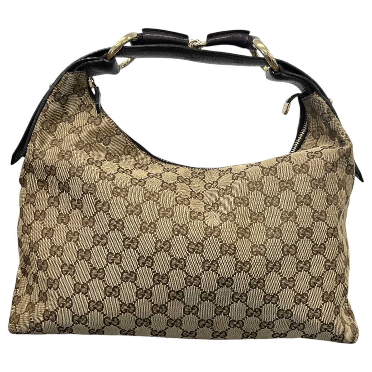 Women's Horsebit Hobo Handbag Beige - Photo 1
