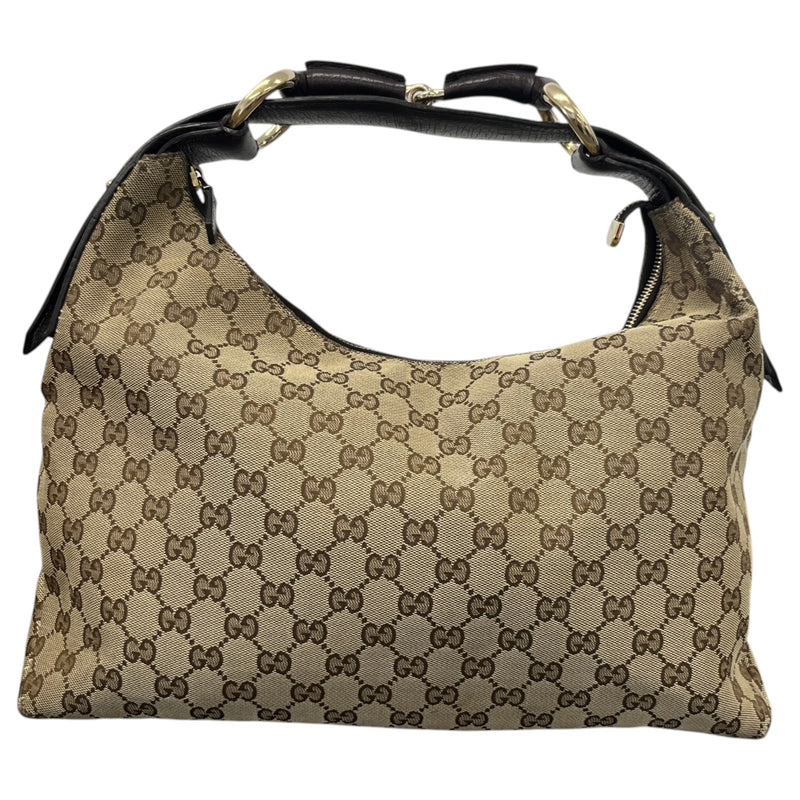 Women's Horsebit Hobo Handbag Beige