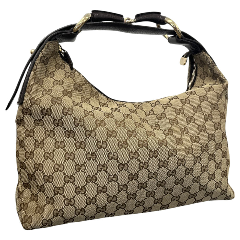 Women's Horsebit Hobo Handbag Beige
