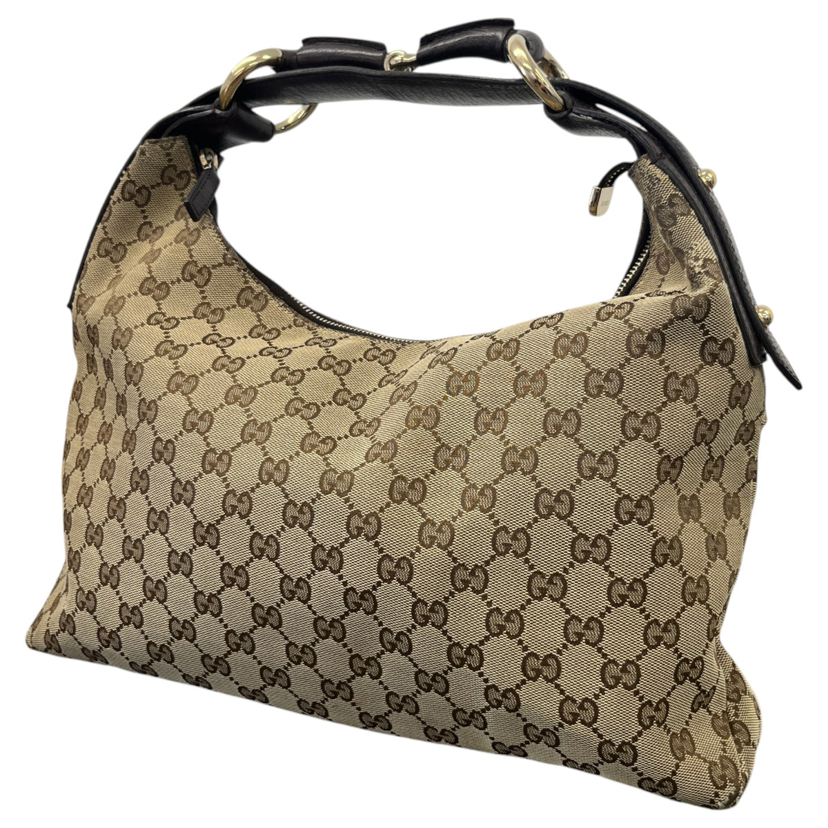 Women's Horsebit Hobo Handbag Beige - Photo 8