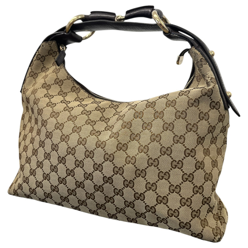 Women's Horsebit Hobo Handbag Beige