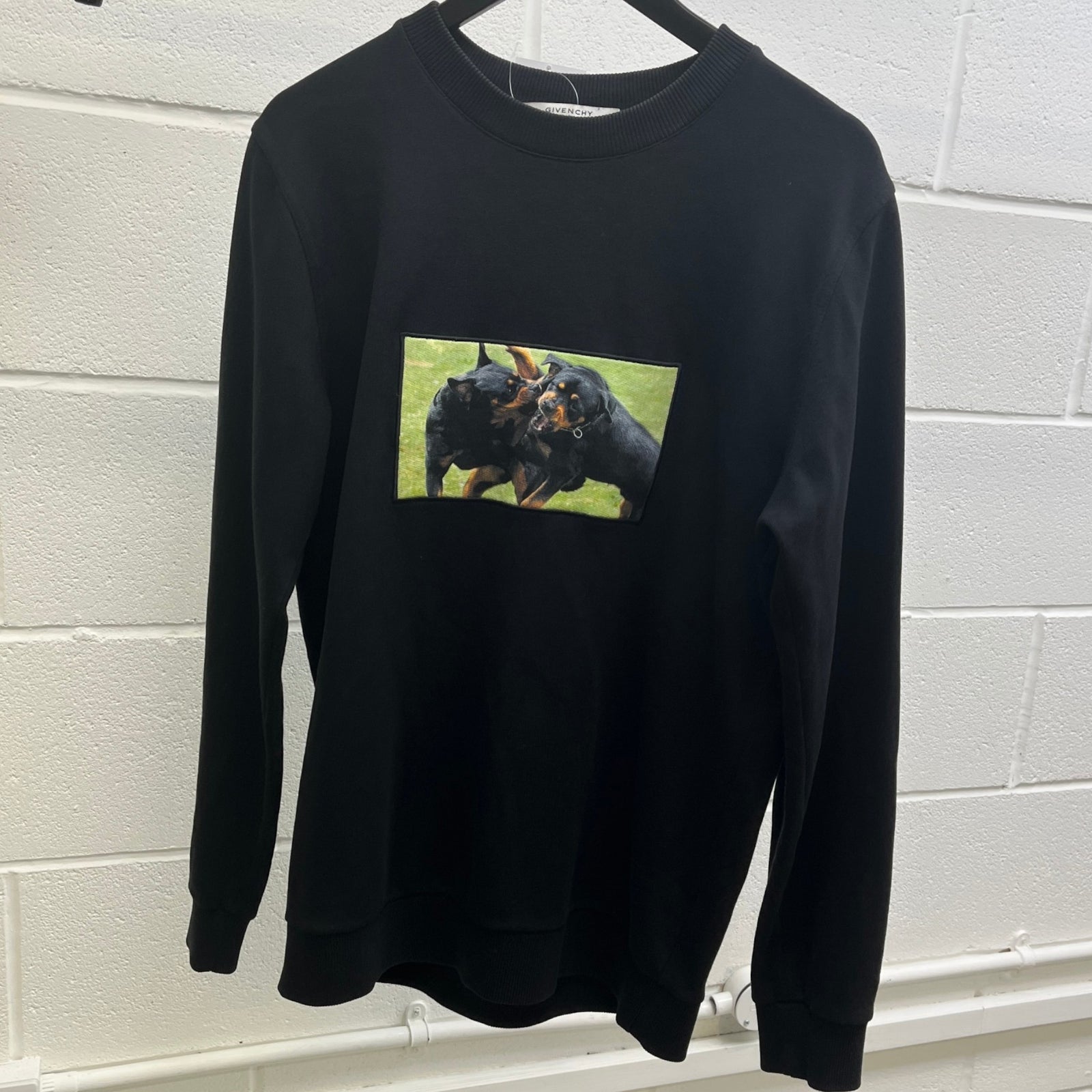 Men's Rottweiler Print Sweatshirt Black Size S - Photo 9
