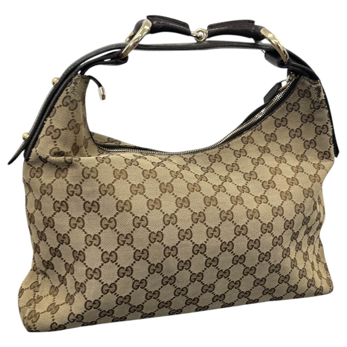 Women's Horsebit Hobo Handbag Beige - Photo 9