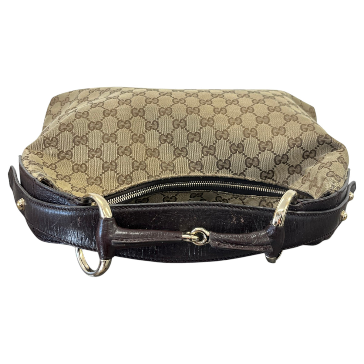 Women's Horsebit Hobo Handbag Beige - Photo 11