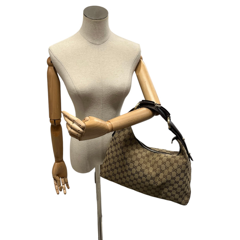 Women's Horsebit Hobo Handbag Beige