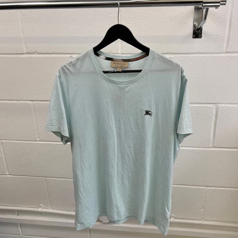 Men's Embroidered Logo T-Shirt Blue Size XL