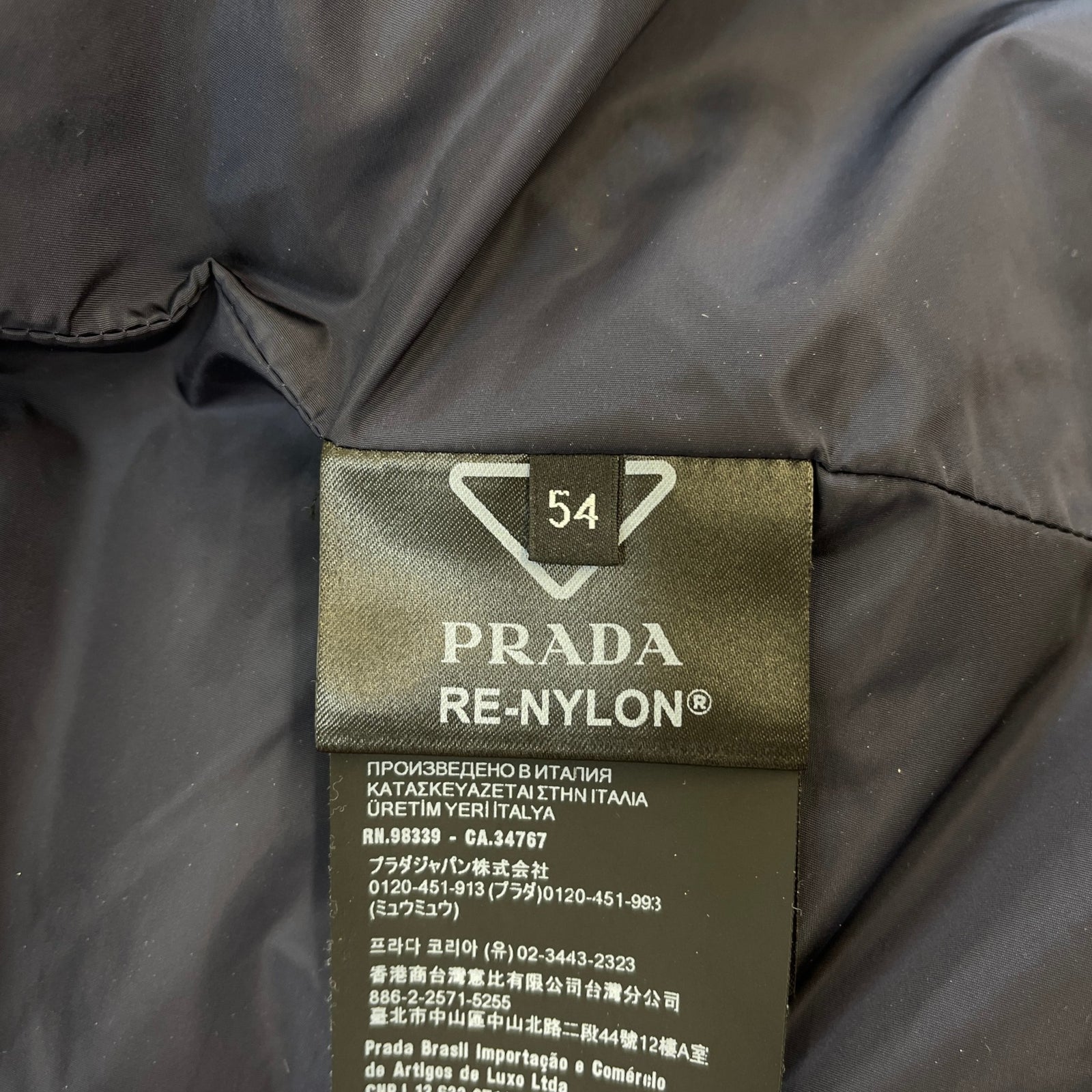 Men's Re-Nylon Plaque Logo Jacket Navy Size IT 54 / XXL - Photo 7