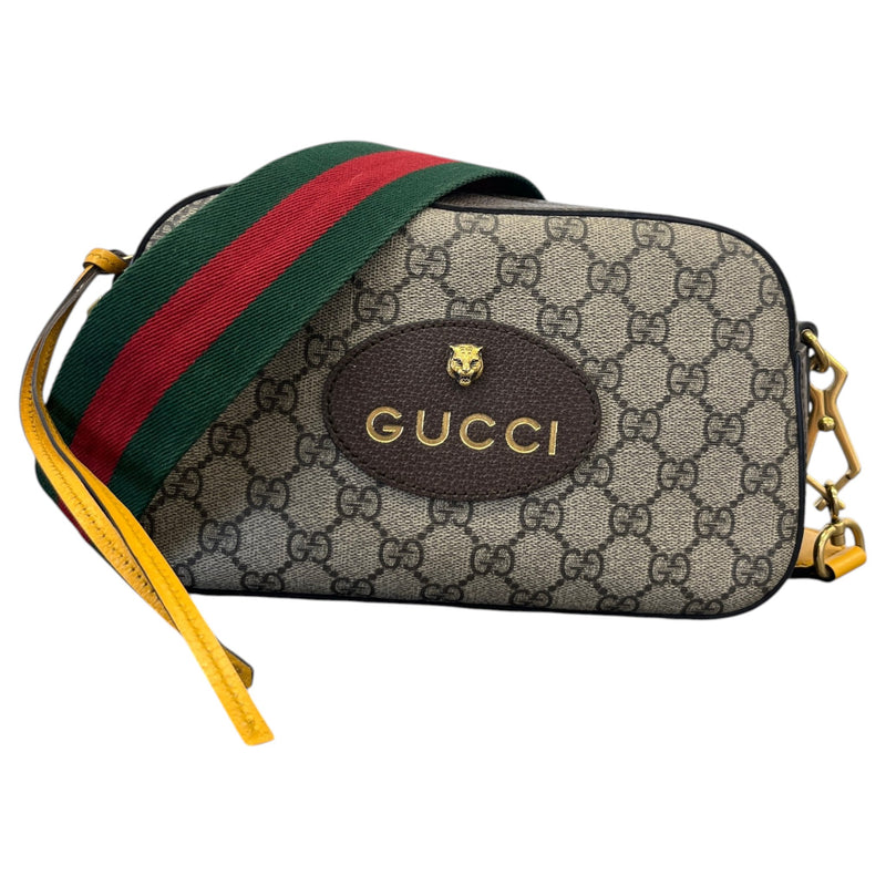 Women's GG Supreme Neo Vintage Camera Crossbody Bag Brown