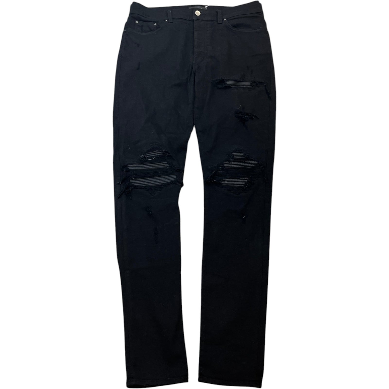 Men's MX1 Distressed Jeans Black Size L / W34 - Photo 1