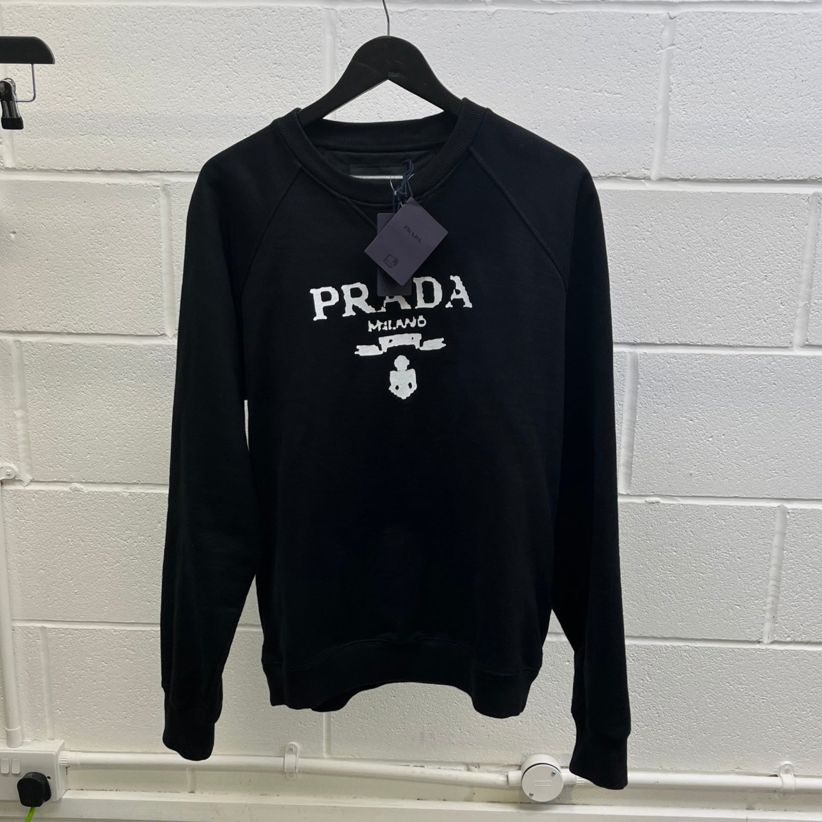 Men's Logo Print Sweatshirt Black Size M - Photo 8