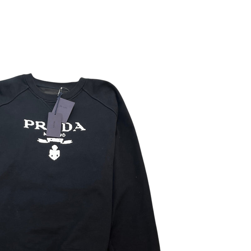 Men's Logo Print Sweatshirt Black Size M