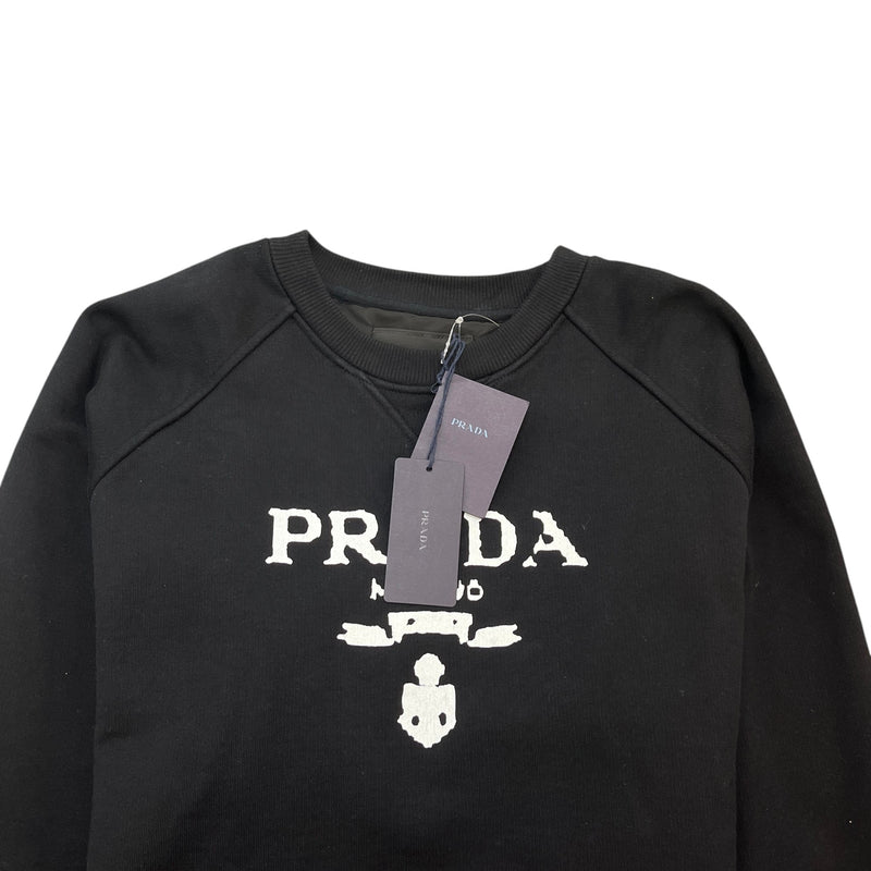 Men's Logo Print Sweatshirt Black Size M