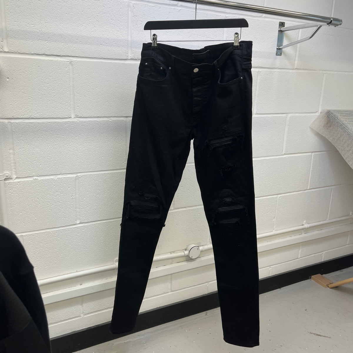 Men's MX1 Distressed Jeans Black Size L / W34 - Photo 9