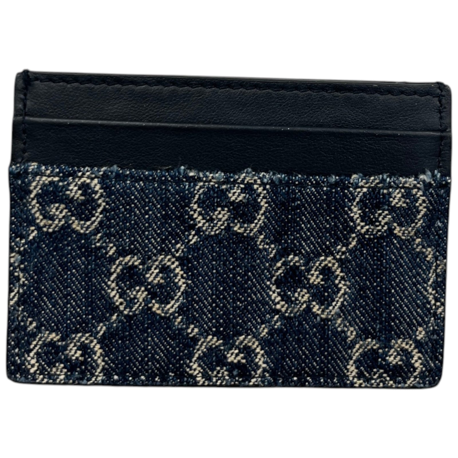Men's Gg Supreme Card Holder Black - Photo 2