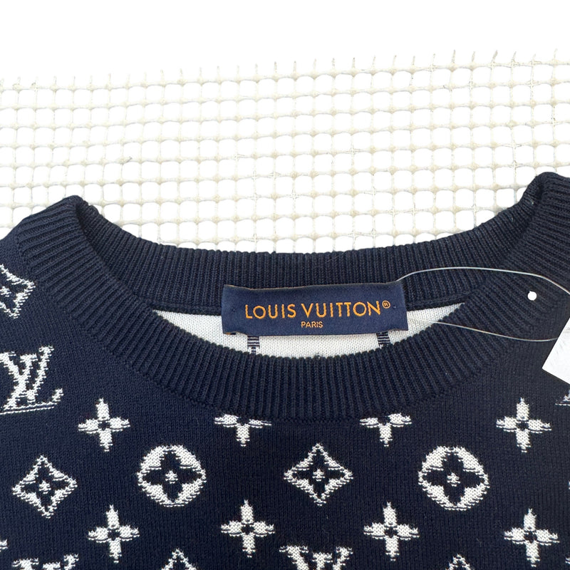 Men's Monogram Gradient Sweatshirt Navy Size M