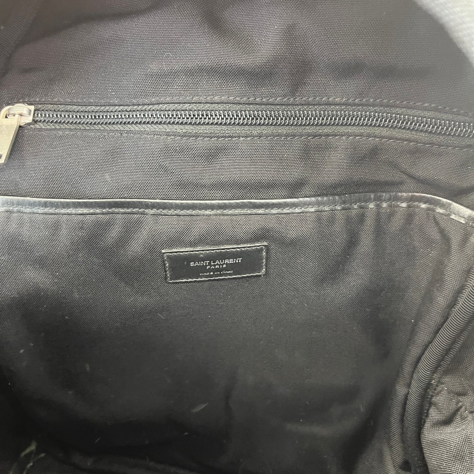 Men's Embroidered City Denim Backpack Black - Photo 11