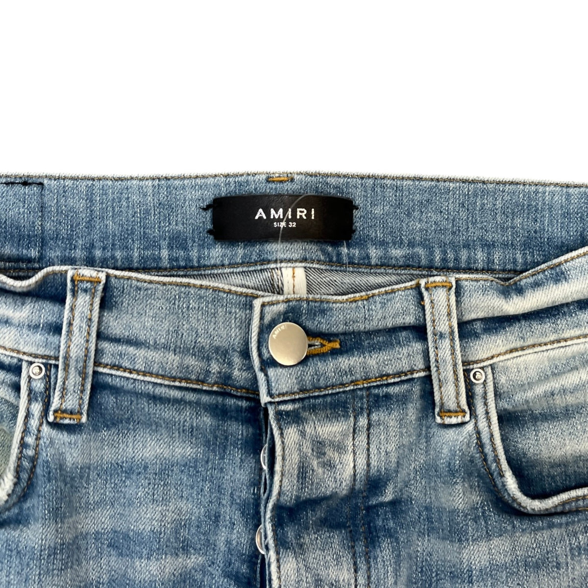 Men's Distressed Jeans Blue Size M / W32 - Photo 6