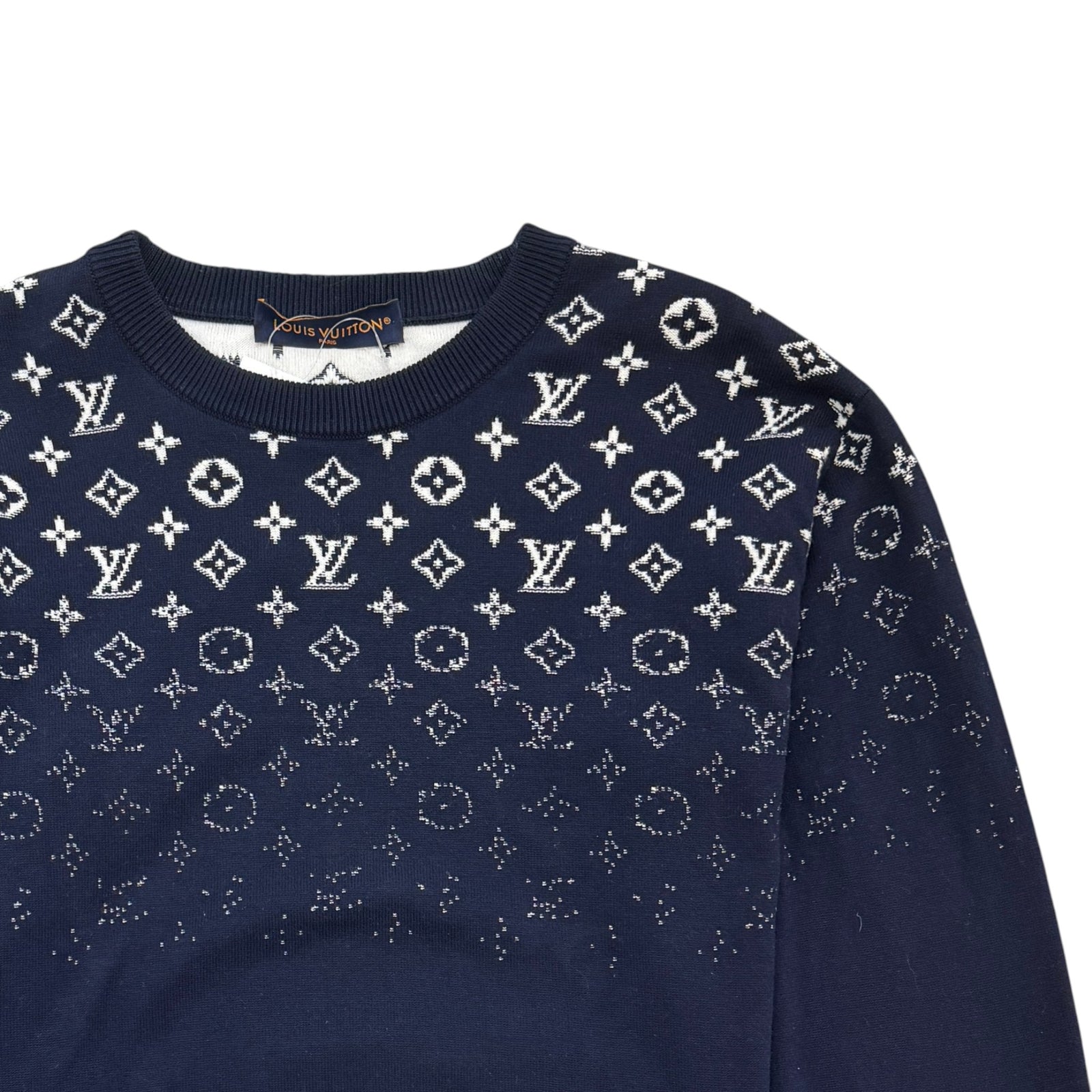 Men's Monogram Gradient Sweatshirt Navy Size M - Photo 3