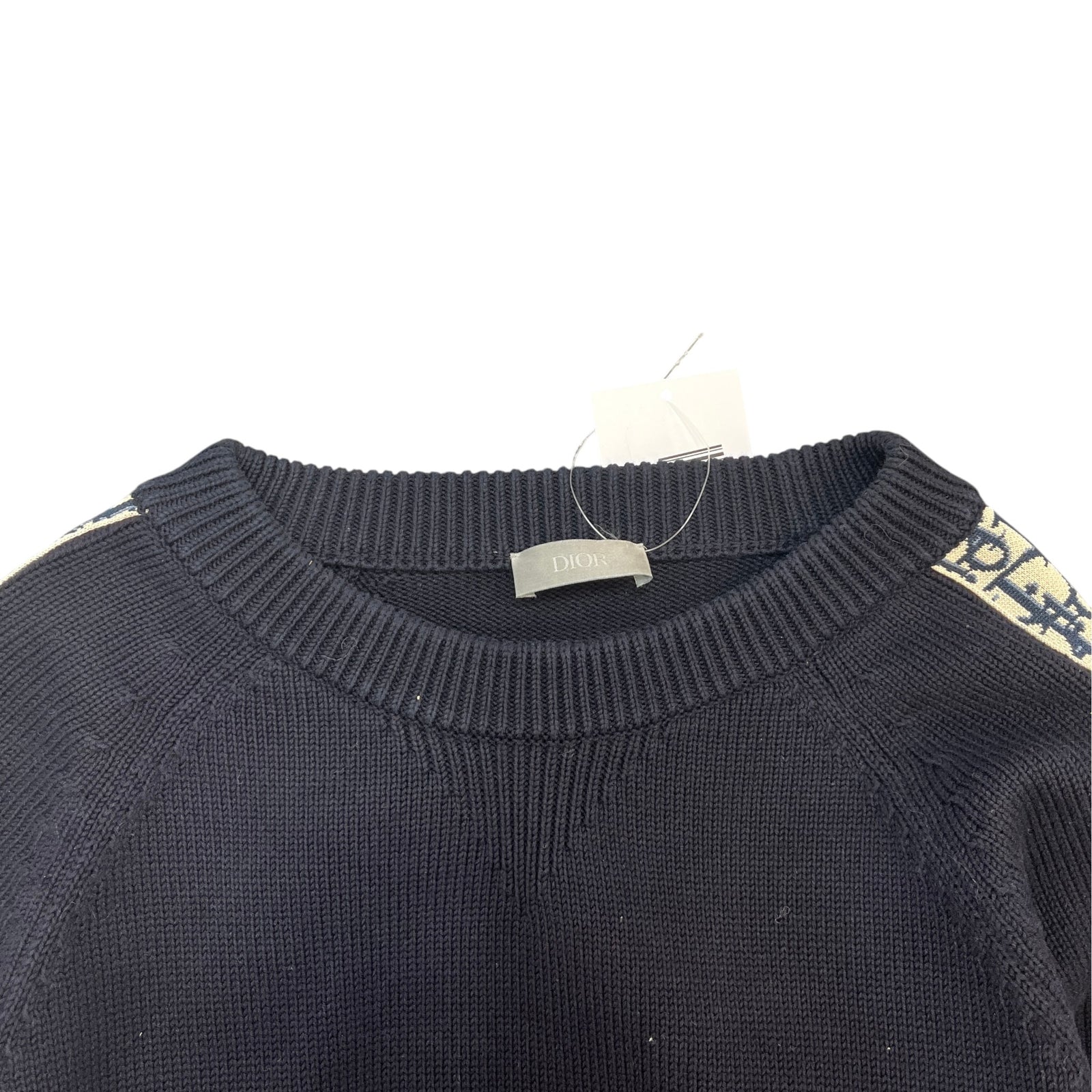 Men's Oblique Insert Jumper Navy Size M - Photo 5
