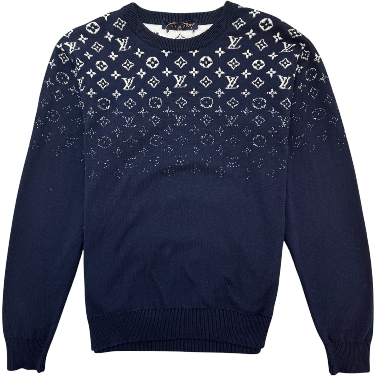 Men's Monogram Gradient Sweatshirt Navy Size M - Photo 1