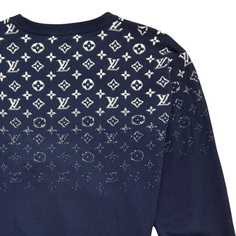 Men's Monogram Gradient Sweatshirt Navy Size M