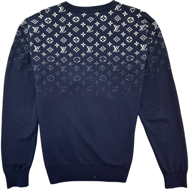 Men's Monogram Gradient Sweatshirt Navy Size M