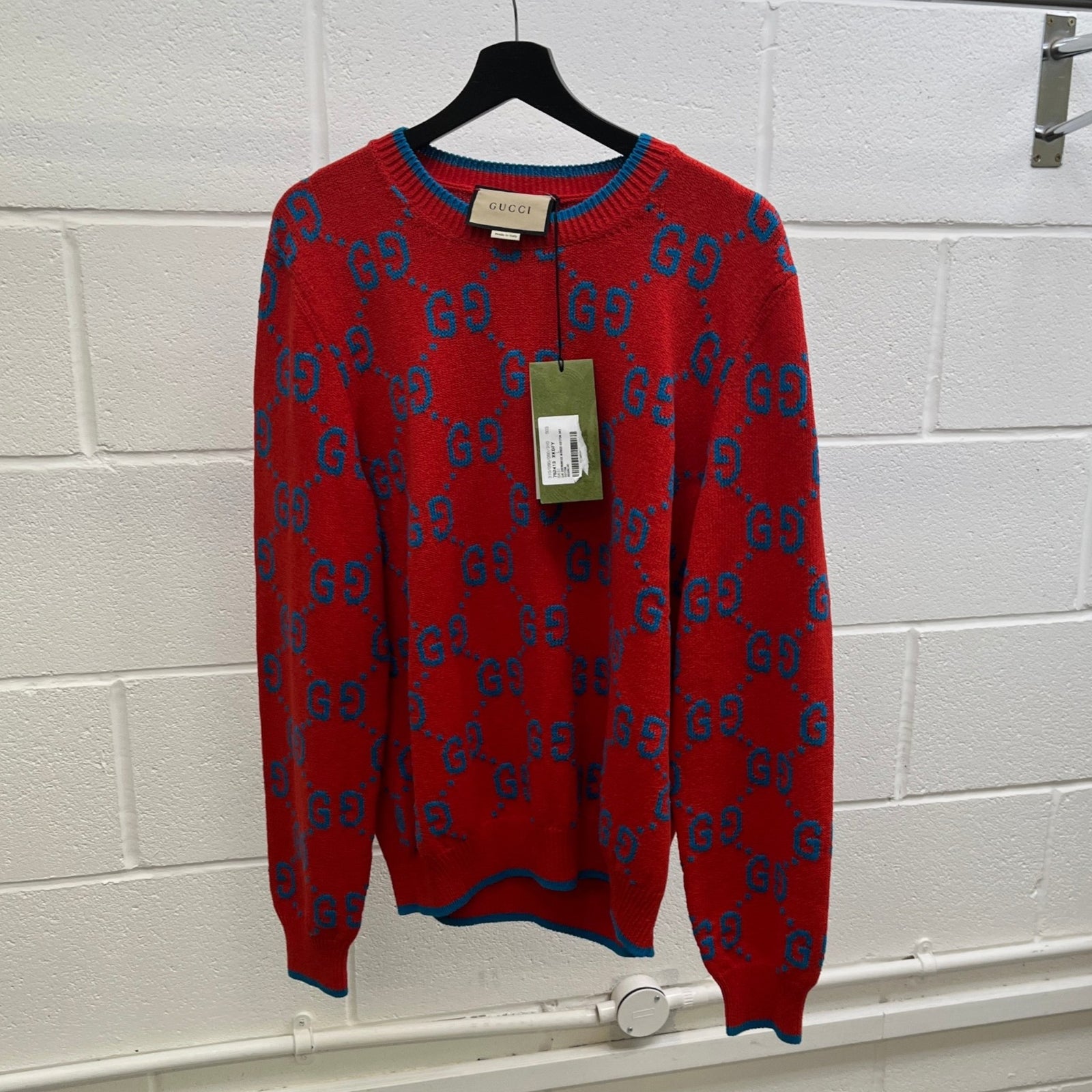 Men's Gg Supreme Jumper Red Size L - Photo 10