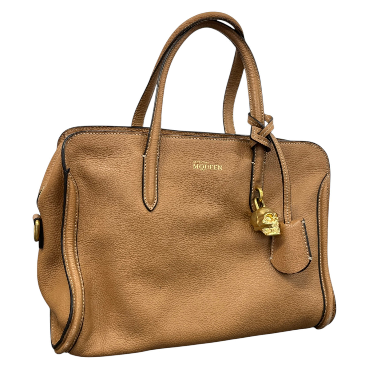 Women's Medium Padlock Zip Tote Handbag Brown - Photo 4