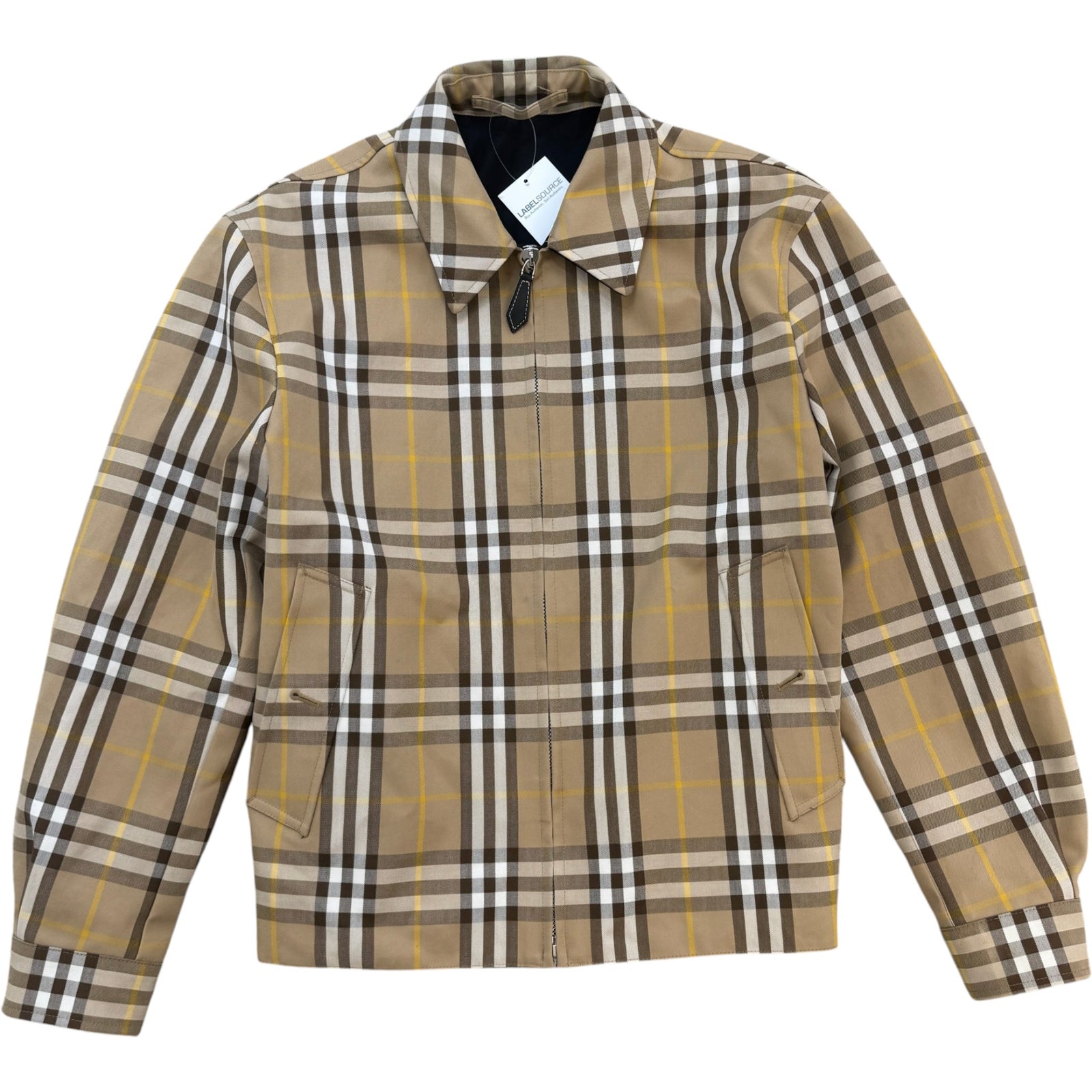 Men's Reversible Nova Check Jacket Beige Size M - Photo 1